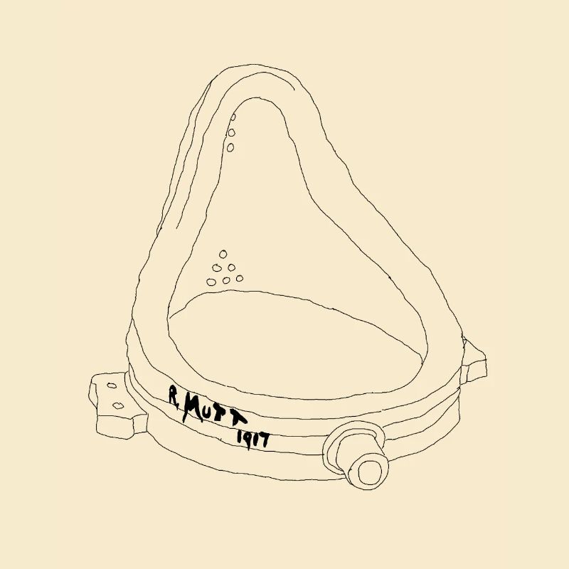 The Fountain R. Mutt Marcel Duchamp Satire Parodie
