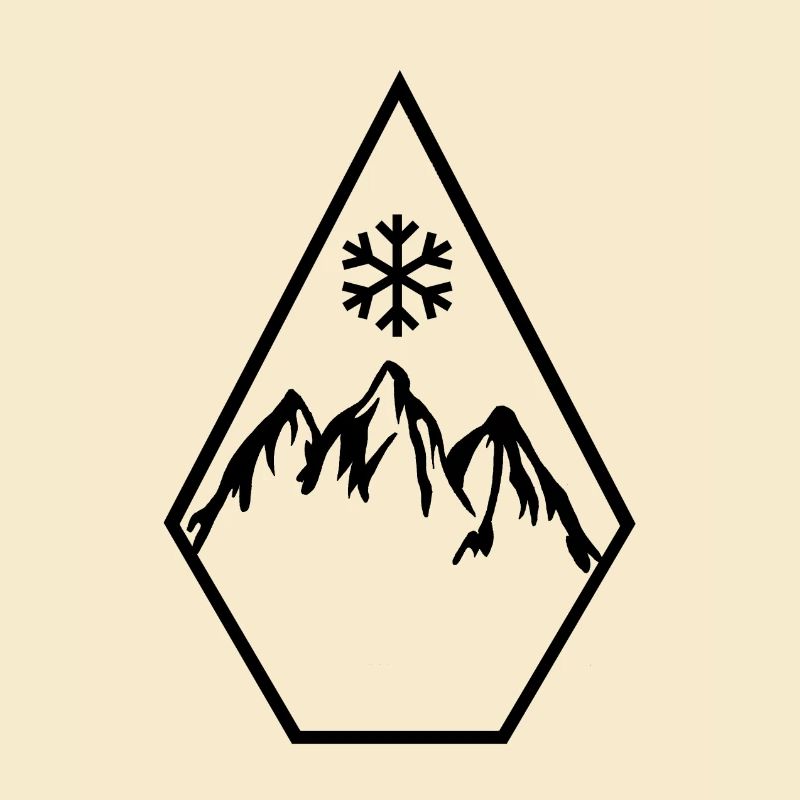 Ski Snowboard Snowflake Diamond