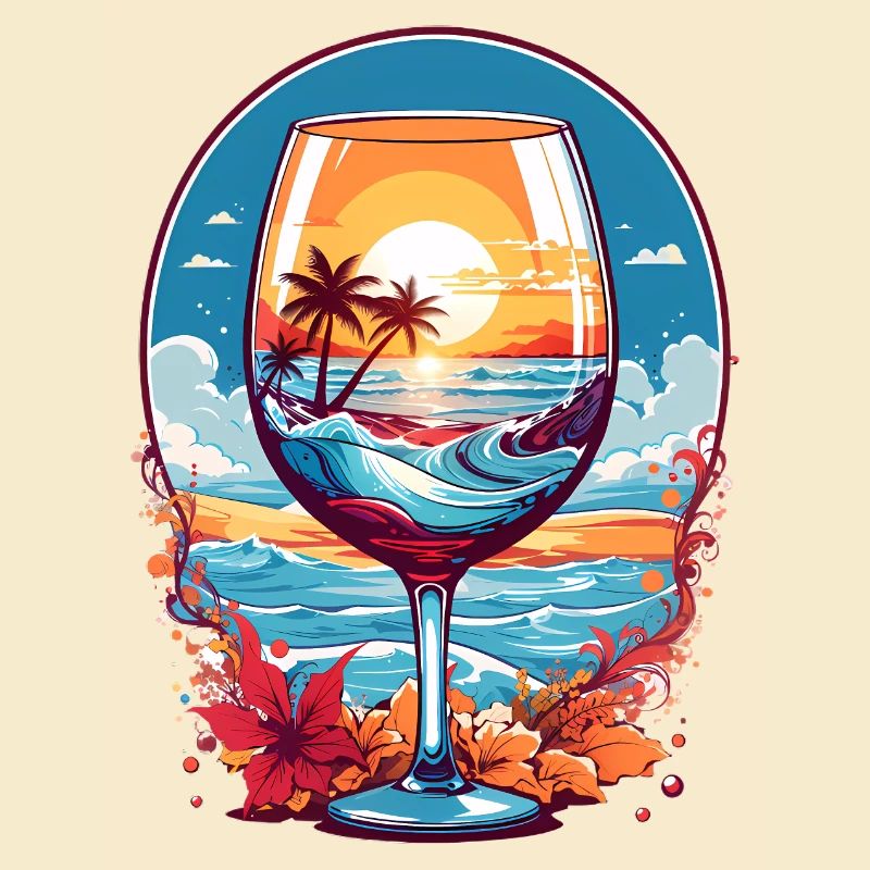 Bicchiere da vino da spiaggia