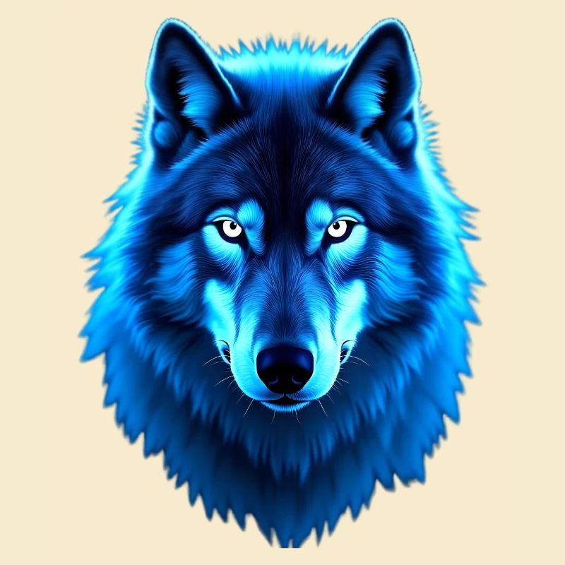 Blaues Wolfsleuchten