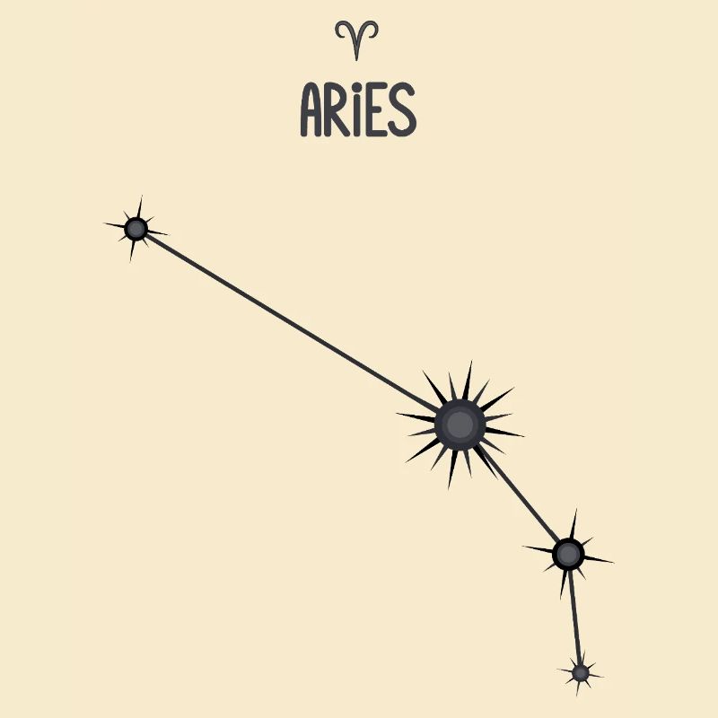 Widder Sternzeichen Sternbild Stern Sternbild Schwarz & Grau