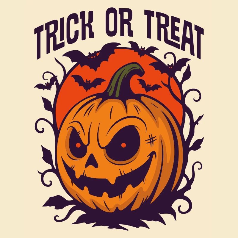 Gruselige Kürbis Laterne Halloween Design