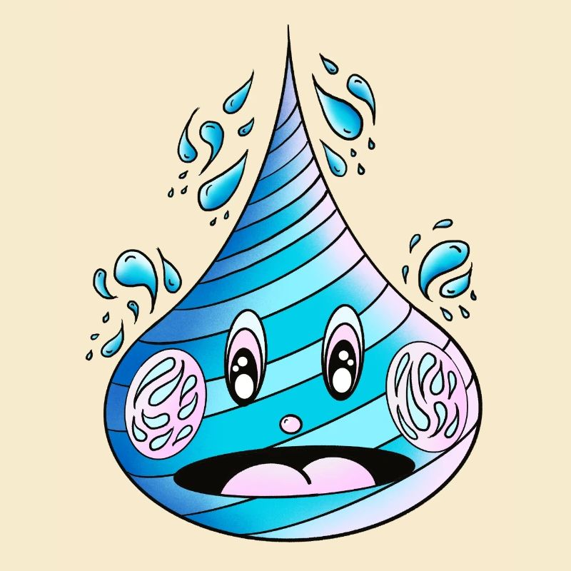 Aufgeweckter Wassertropfen