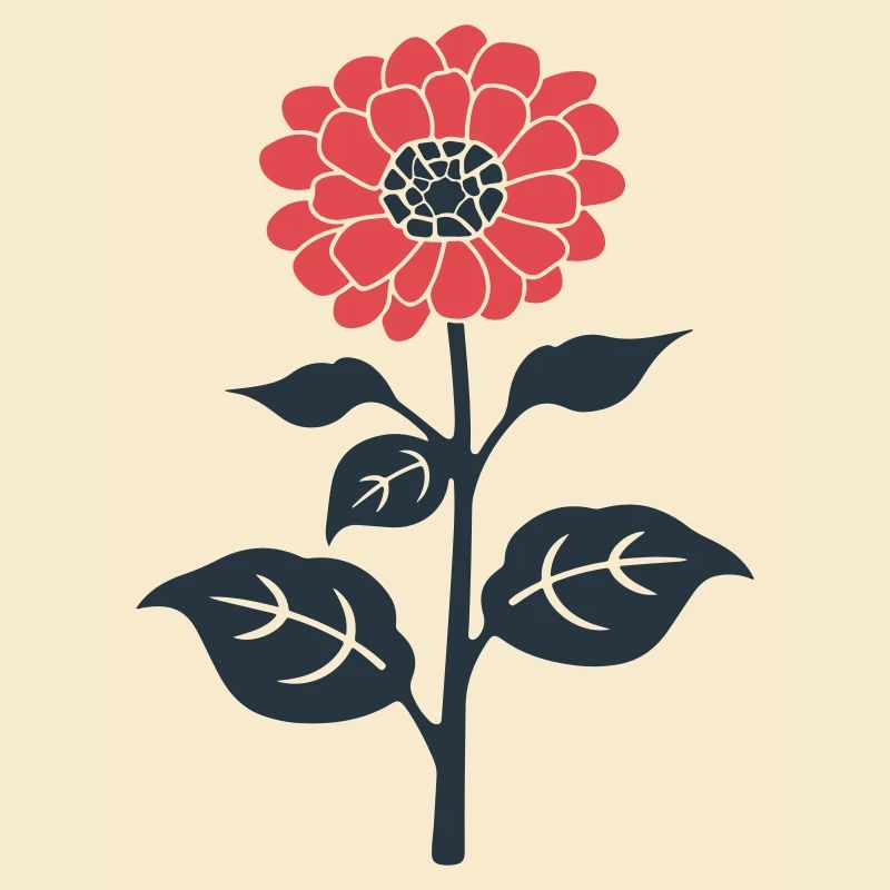 Illustration de fleur rouge