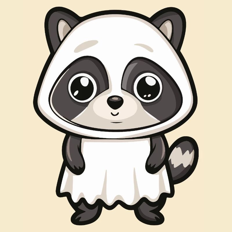 Waschbär Halloween Geist