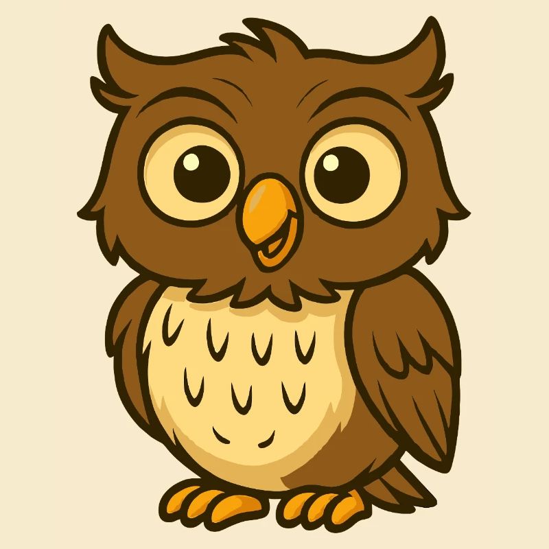 Kuschelige Eulenfigur Cartoon