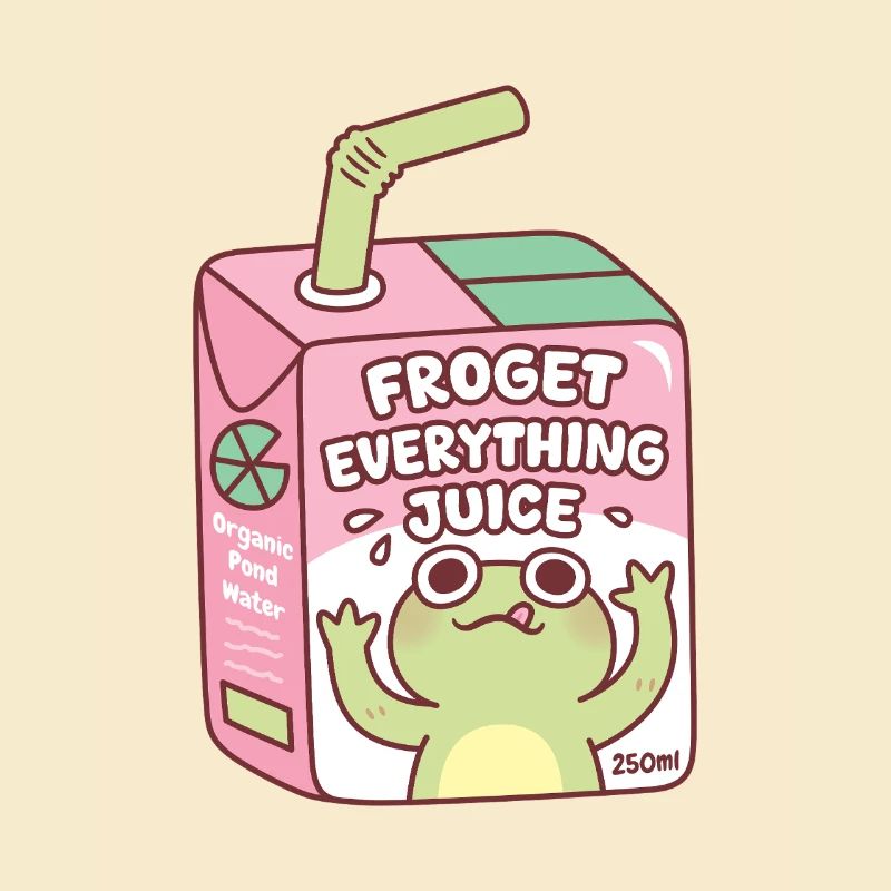 Funny Frog Froget Everything Juice Box