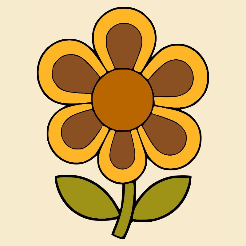 70s Flower Pattern Retro