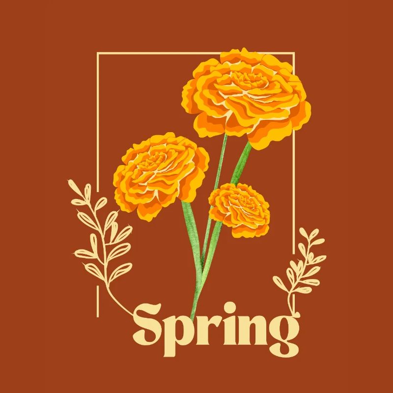 Spring Blumen Orange