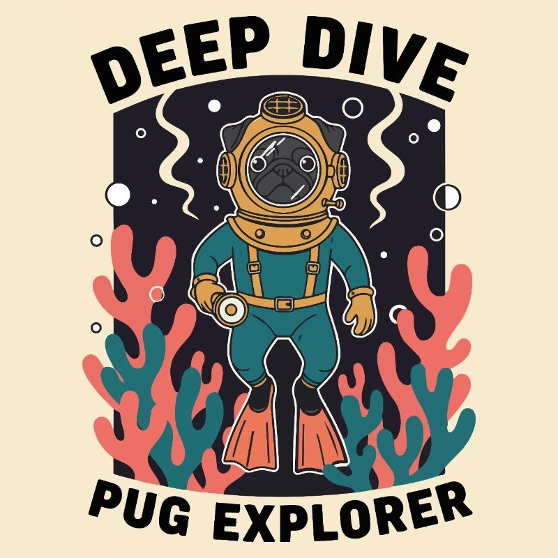 Deep Dive Pug Explorer Pug Diver