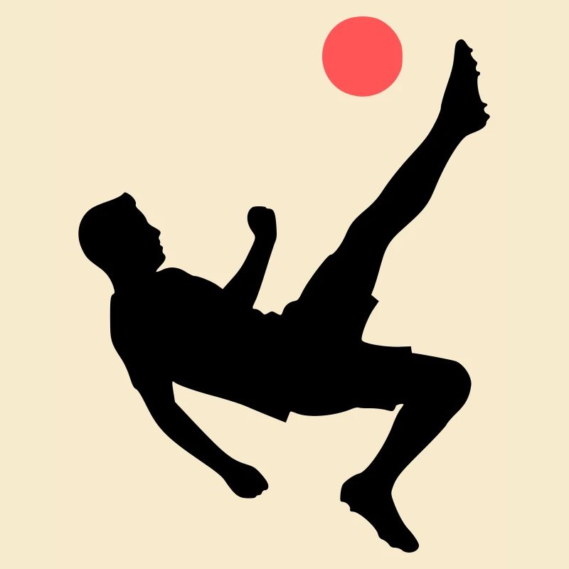 Dynamischer Fallrückzieher Fußball