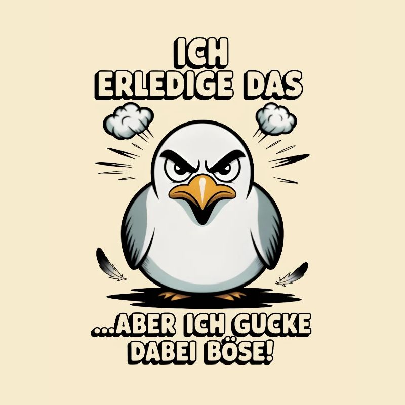 Möwe Seevogel Nen scheiss muss ich