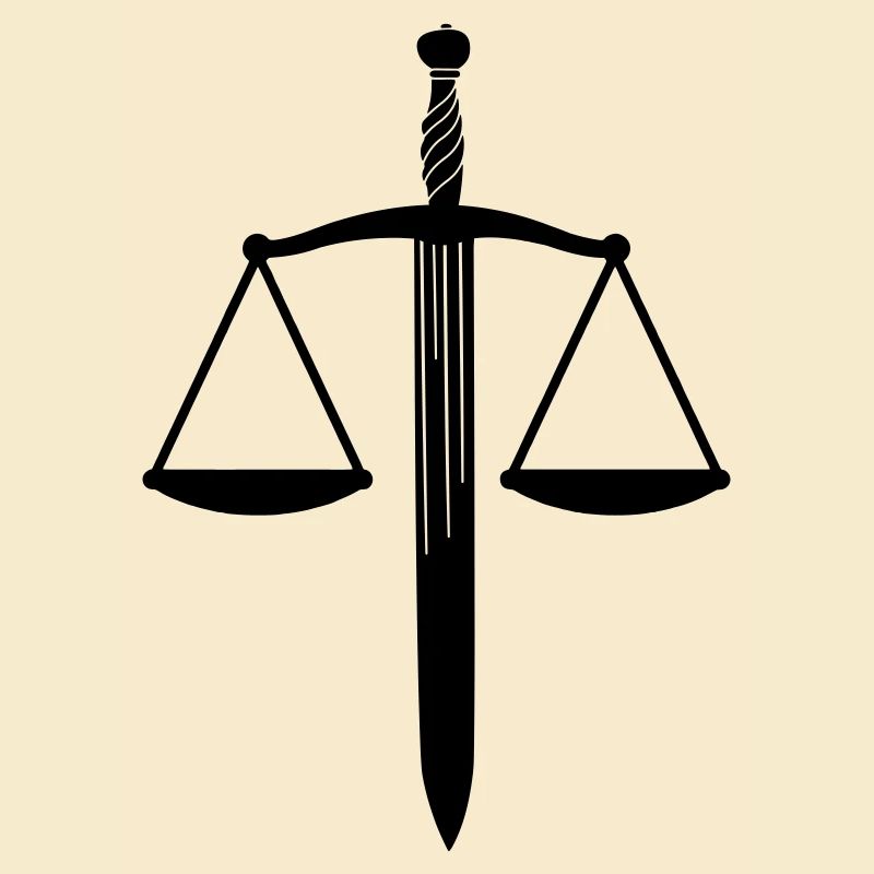 Dish scale with sword