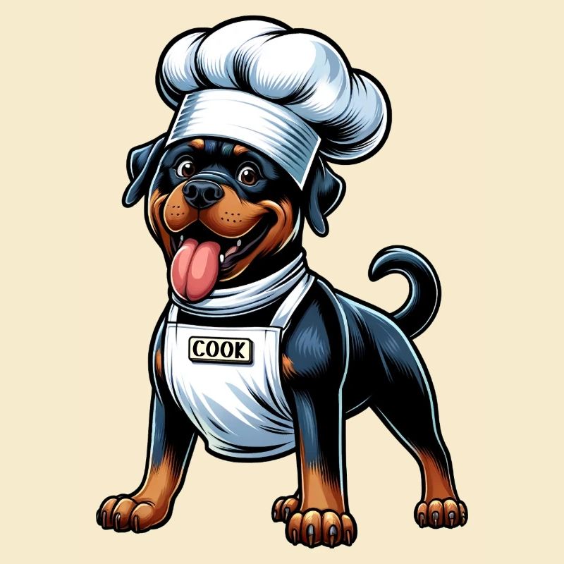 Design de chef pour chien Rottweiler