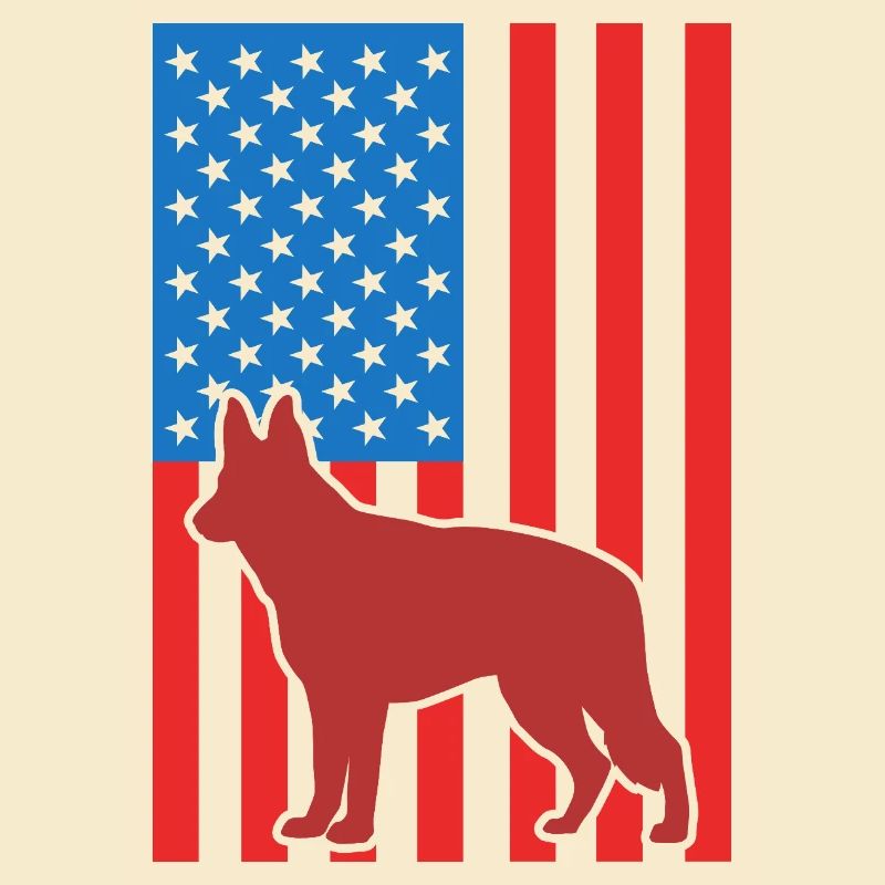 Schäferhund US Flagge