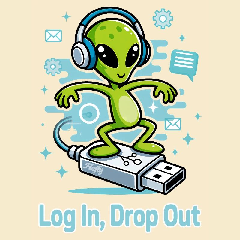 👽 Alien auf dem USB-Surf