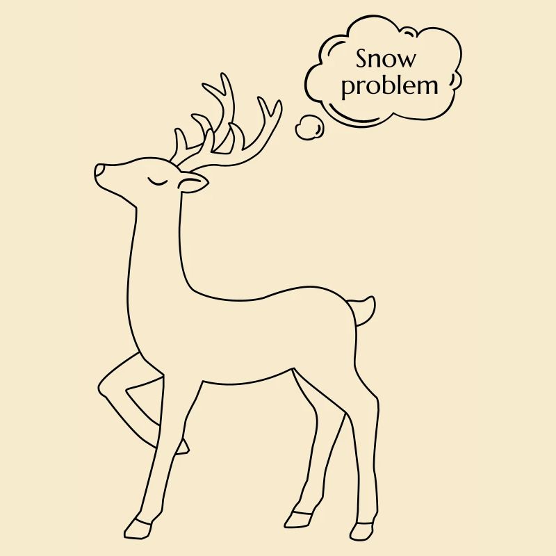Eingesnappter Weihnachtshirsch