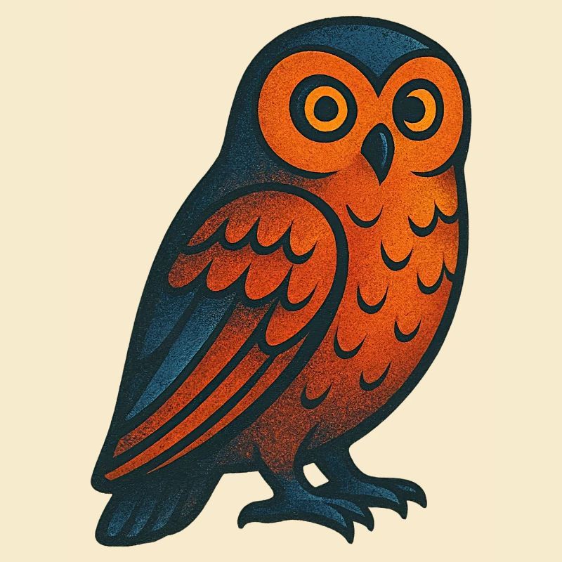 Eule mit Muster