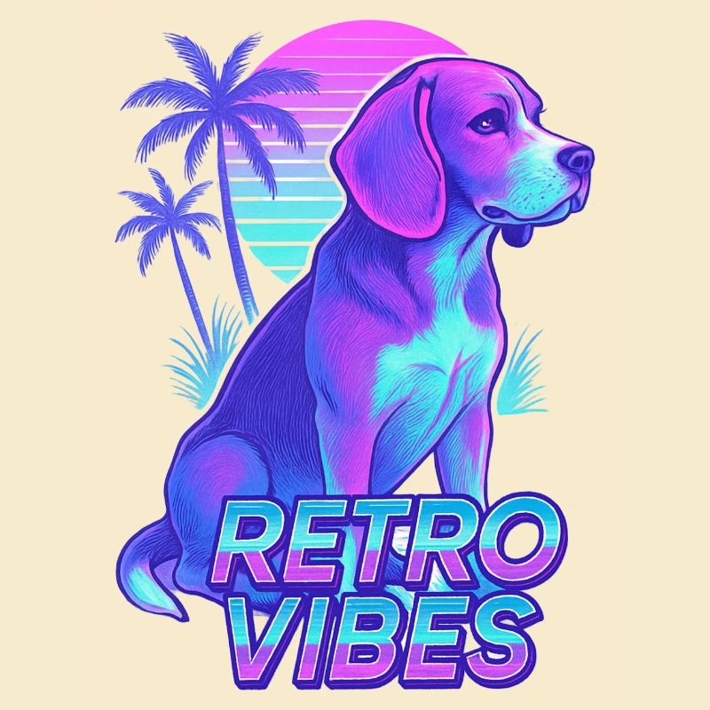 Retro Beagle Hund Vibes