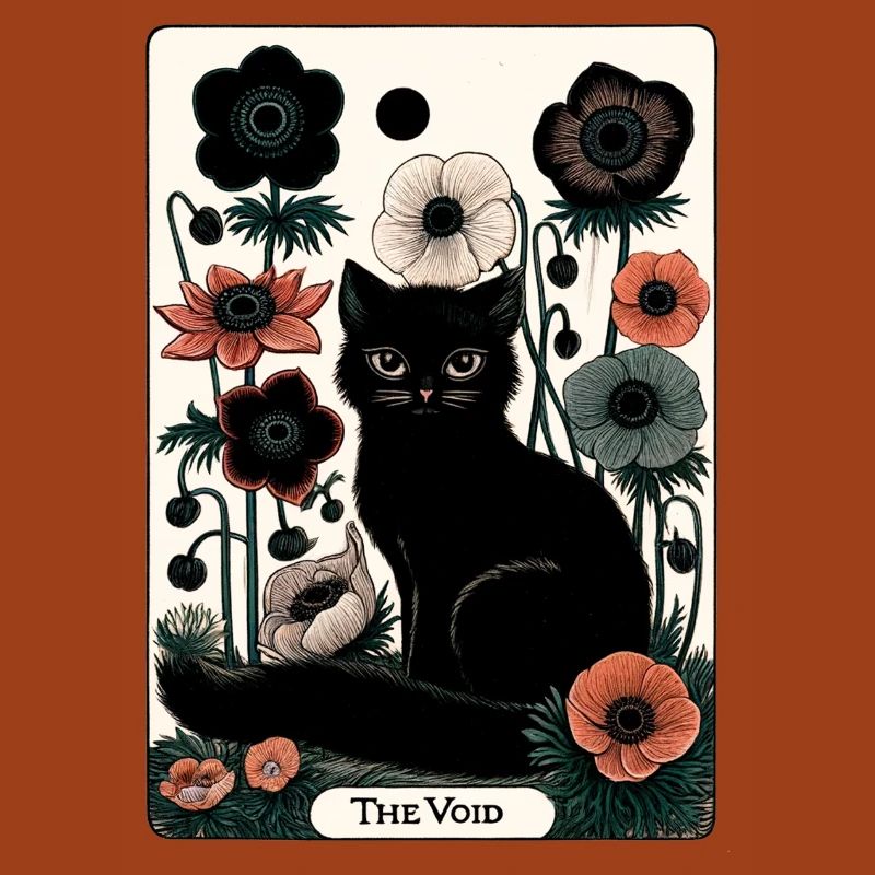 Void Katze in Blüte Tarot