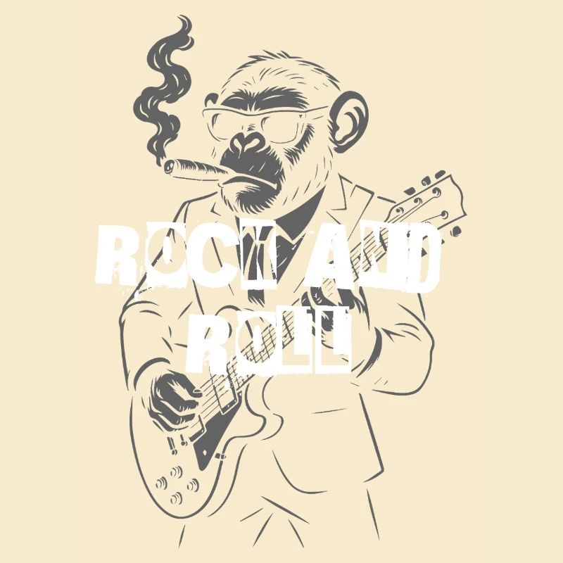 Guitariste Rock and Roll Monkey