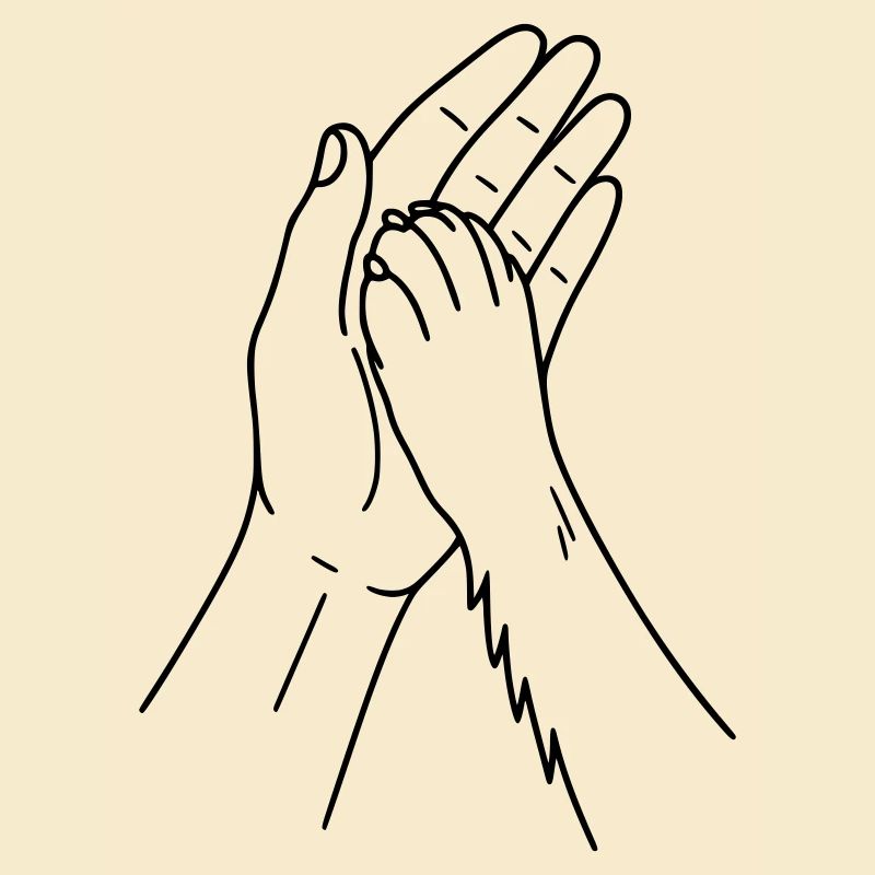Hundepfote Hand - High Five - Hunde Pfote Hund 
