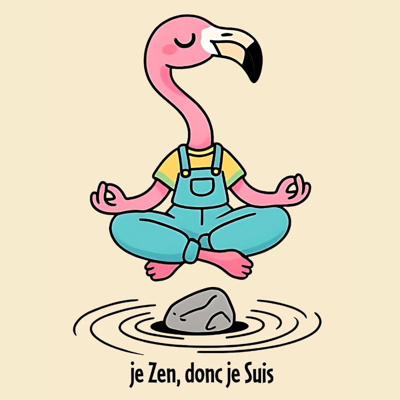 Flamingo, das Zen-Yoga schwebt