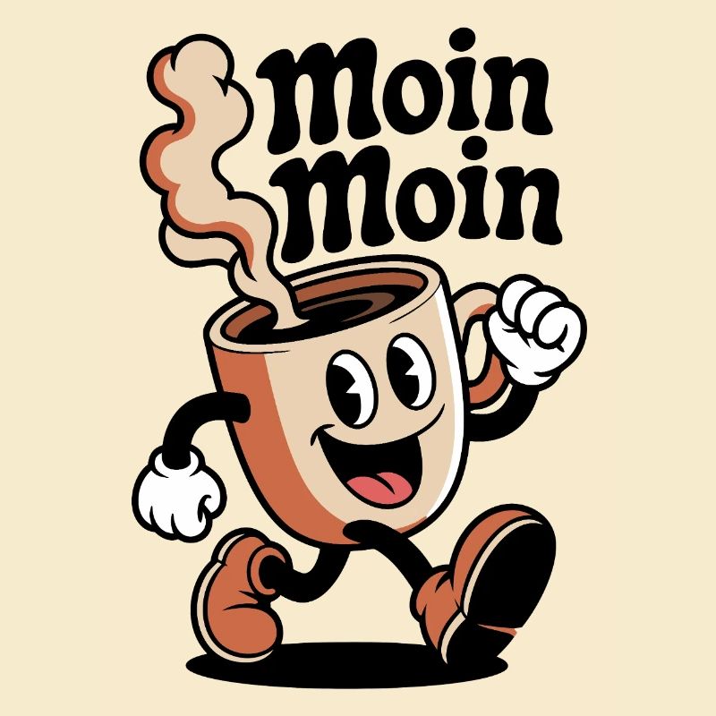 Kaffeefreude Cartoon Becher