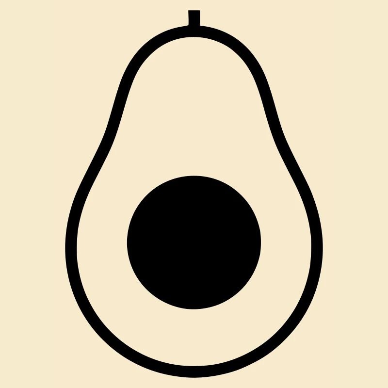 Avocado Half Pit, Icon