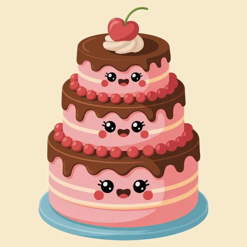Kuchen Comic süß
