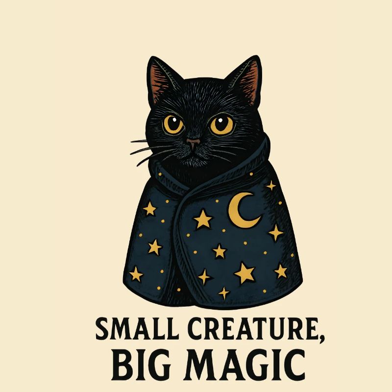 Cape Stellaire du Chat Nocturne au Clair de Lune
