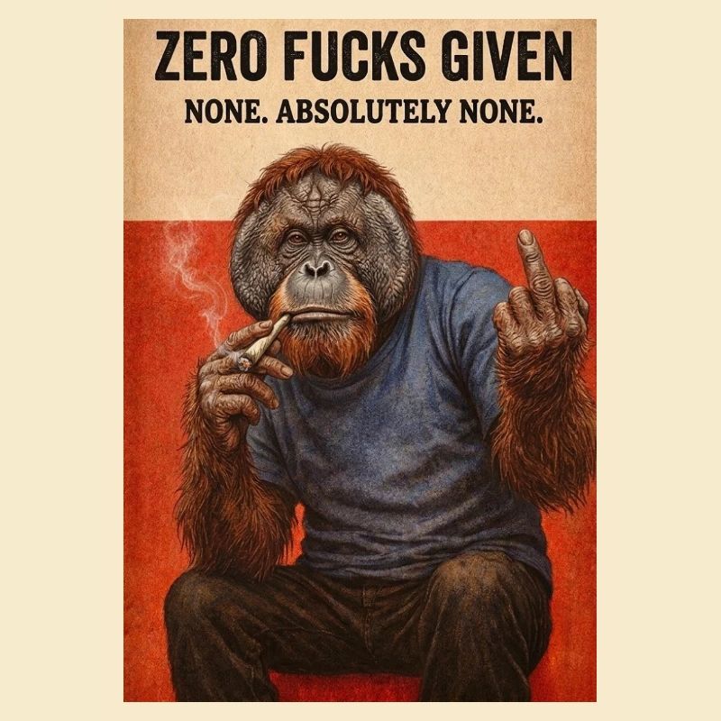 Zero Fucks Given Ape