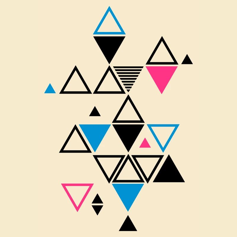 graphic pattern of triangles