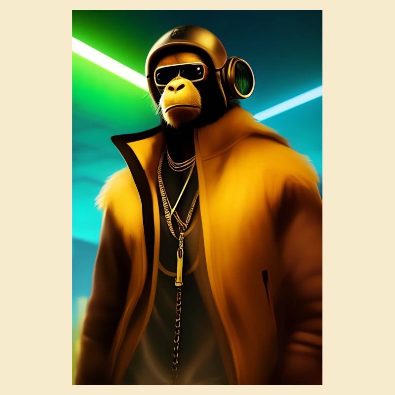 Cooler Affe