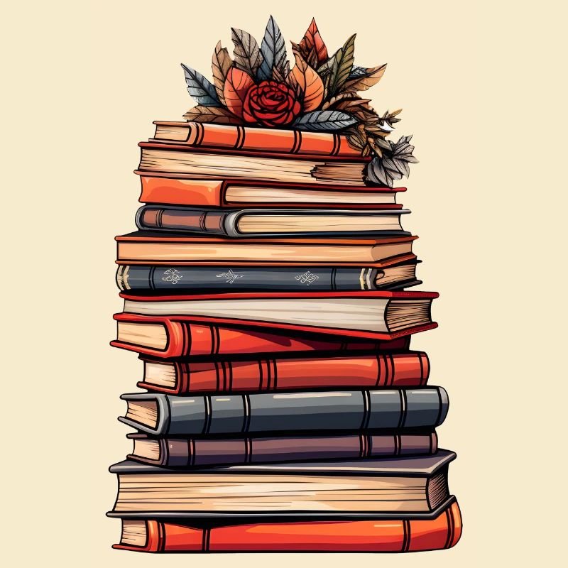 Stack of Books - Reading, Knowledge and Imagination.