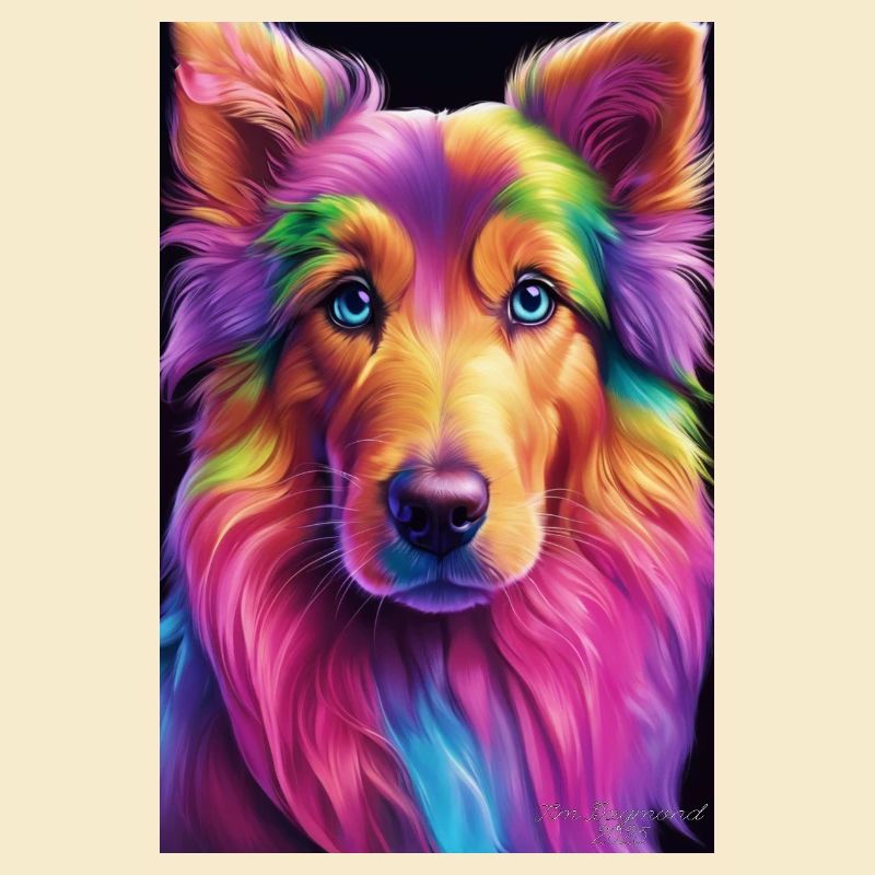 Rainbow Collie-Porträt