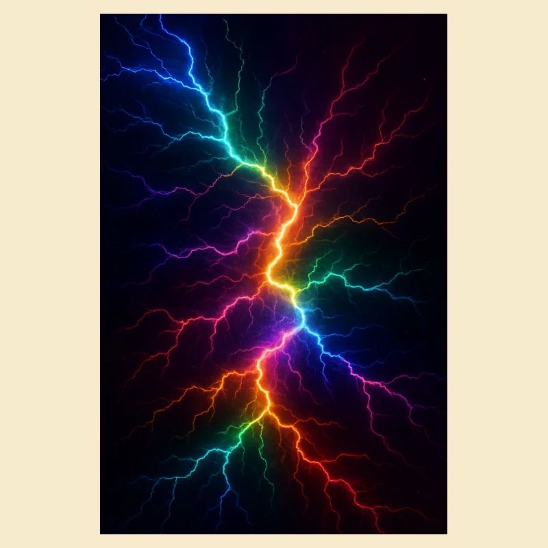 Rainbow Lightning Storm