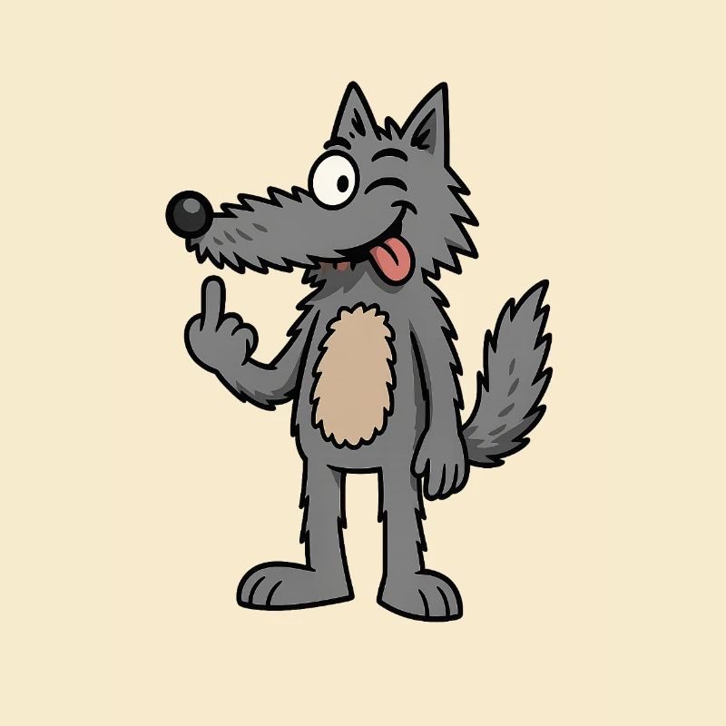 Waldemar Wolf Funny Comic Wolf