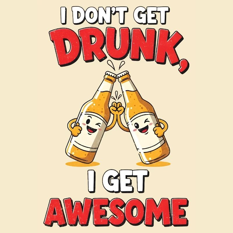 Don't Get Drunk Comic Shirt Geschenk
