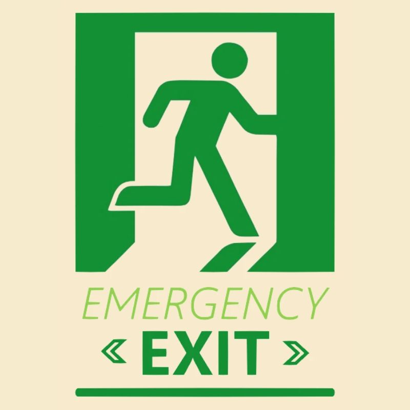 Emergency Exit Basic Green