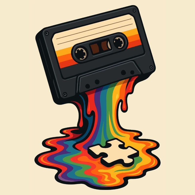 Rainbow Cassette Melt Puzzle