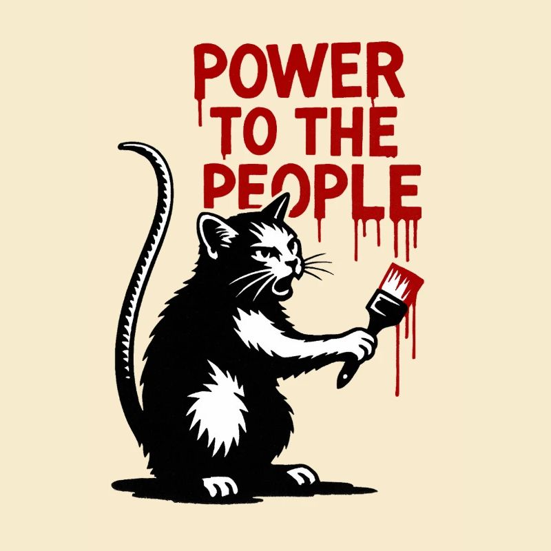 GraffitiKatze Rote Botschaft