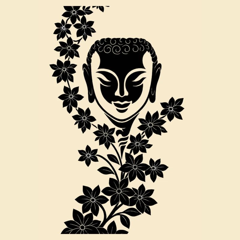 Bouddha avec couronne de fleurs -- Âme