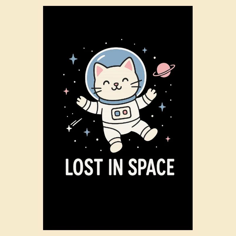Astronaute chat perdu dans l’espace