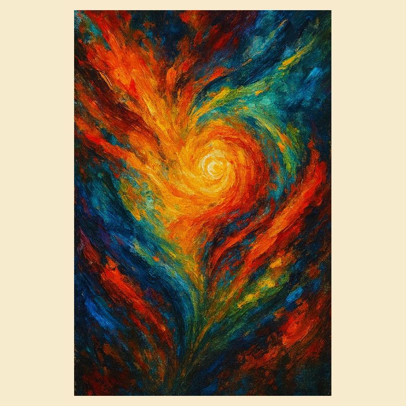Chromatic Vortex Abstract Fire