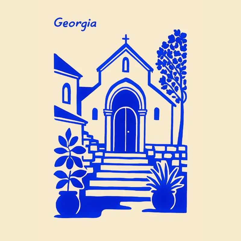 Georgia Blaue Kirchenstufen