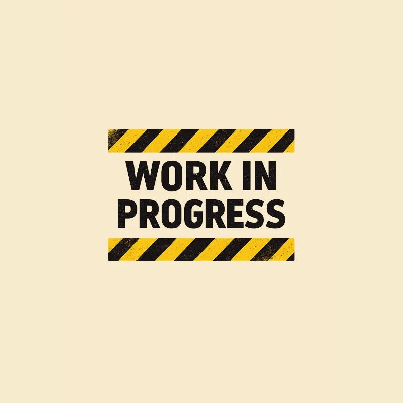 Progress in progress – warning tape