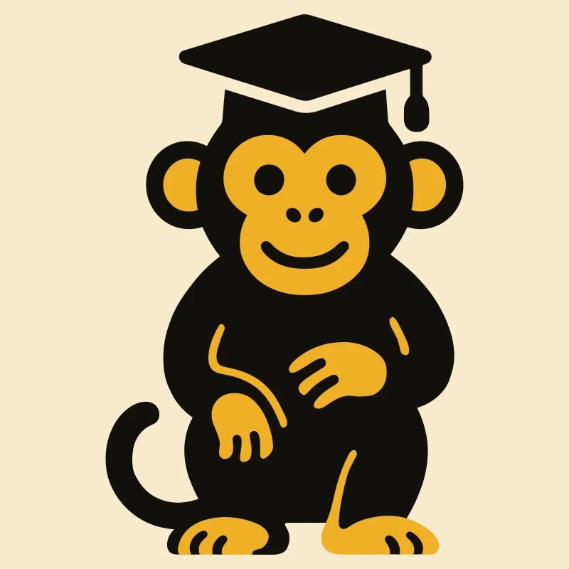 Graduation Monkey Icon Tee