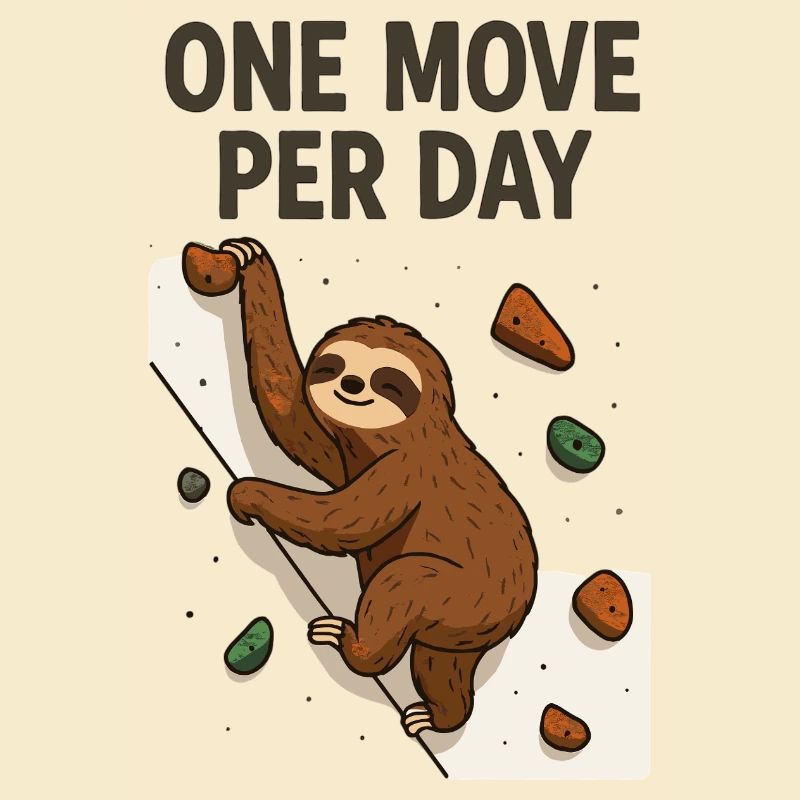 Sloth Bouldering: One Move Per Day Design