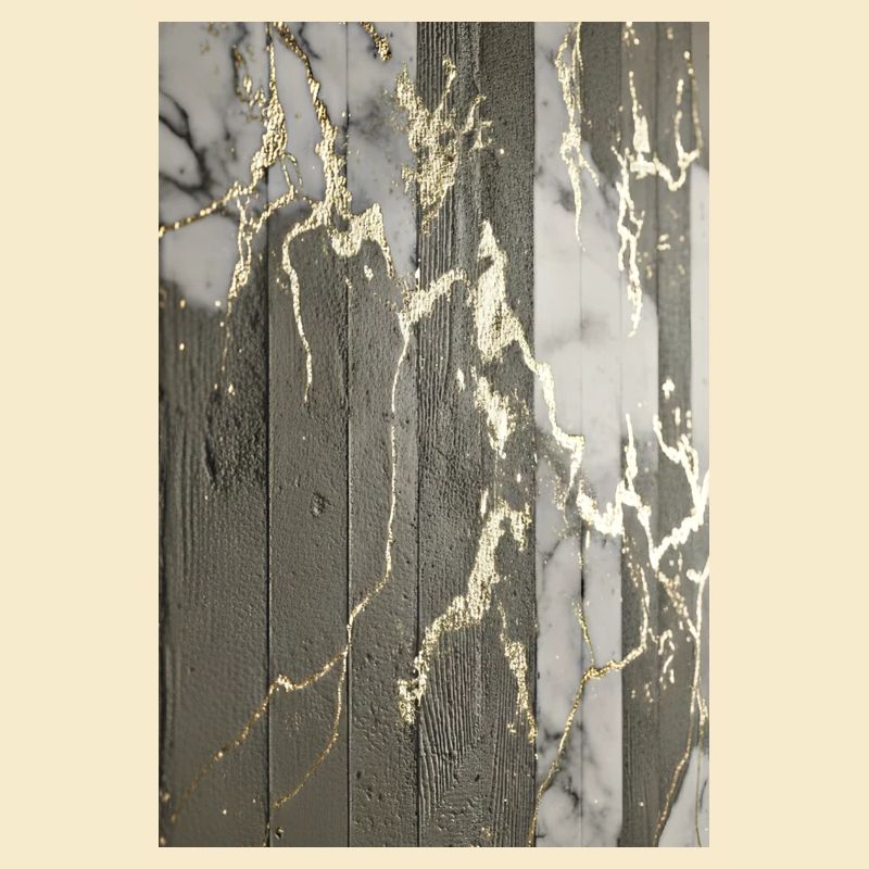 Luxury Exposed Concrete Marble Gold Structure